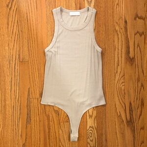 House of Harlow 1960 Taupe Ribbed Tank